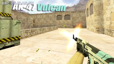 Скин Ak-47 Вулкан для CS 1.6